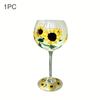 1pc Sunflowers Wine Glass Champagne Glass Vintage Goblet For Whisky Cocktail For Bar Pub Club Restaurant And Home Use Drinkware