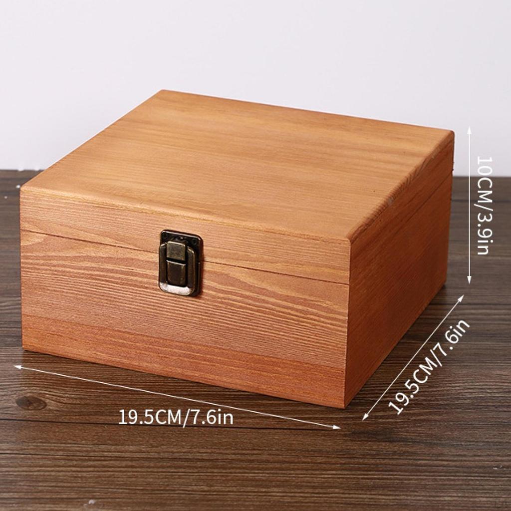Wooden Box Bridesmaid Favor with Clasp Candy Case DIY Hinged Decorative Rustic Unfinished