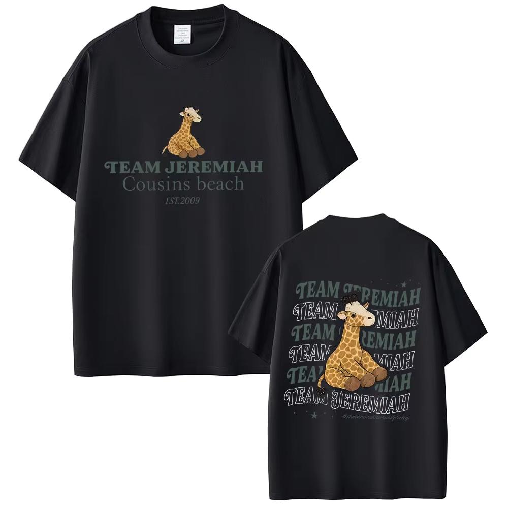 TV Play The Summer I Turned Pretty Team Jeremiah Cousins Beach Giraffe Graphic T-shirts Men Women Casual Cotton Vintage T Shirts