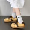 Thick-soled big-head retro women's shoes New sports and leisure shoes Round head lace-up board shoes