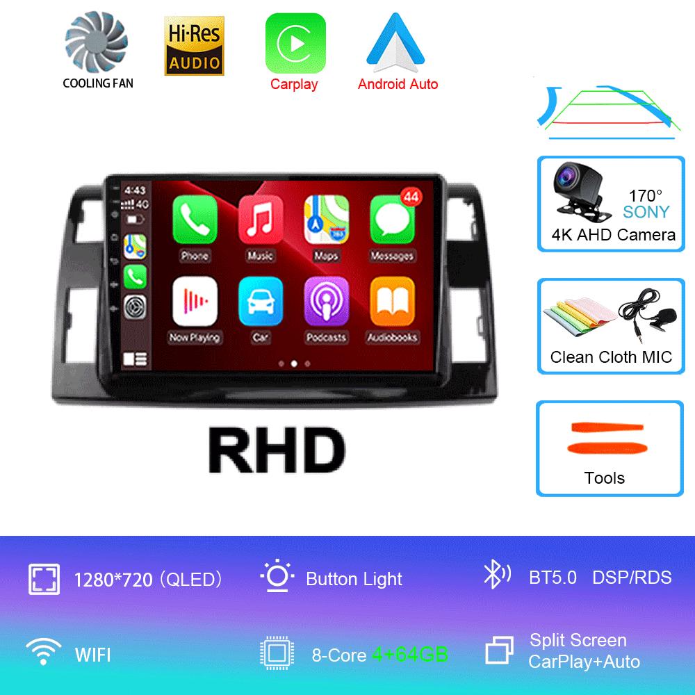 Android 14 For Toyota Previa 3 III XR50 Estima 2006 - 2019 Multimedia Blu-ray QLED Screen Navigation GPS No 2 Din Player