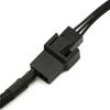 5Pcs 15-Pin Male SATA to Dual Fan 12V Sleeved Power Adapter Cable Set 11" / 27cm