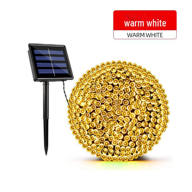 

Водонепроницаемые уличные светодиодные рождественские гирлянды на солнечных батареях - мигающая медная проволока для декора сада и двора 5m 20 lights [8 modes]