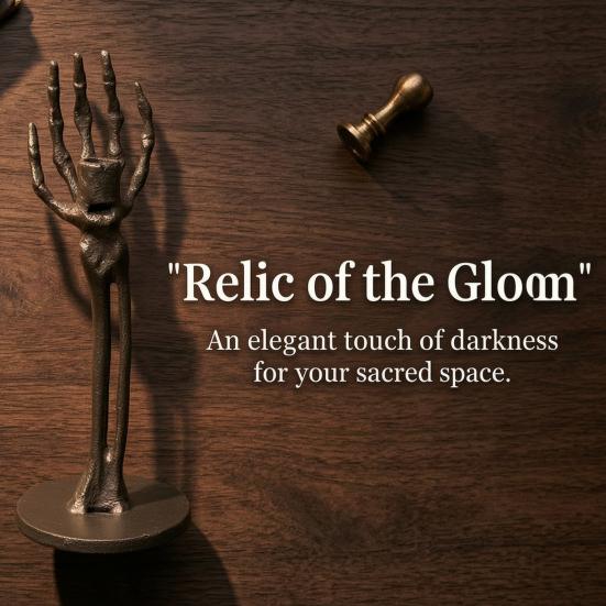 Xiaobudian Halloween Skeleton Candle Holder, Gothic Resin Hand And Standing Candlestick Holders for Table Mantel Decor