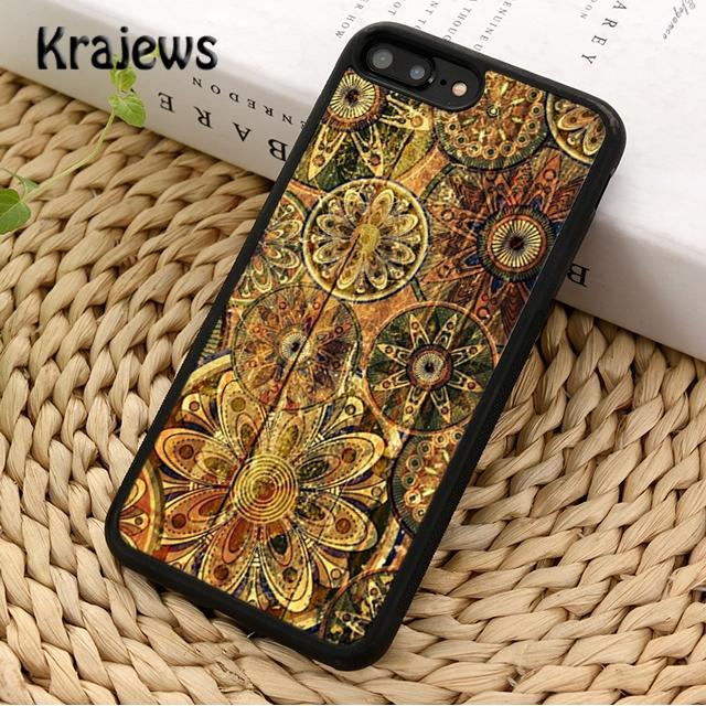 Mandala Wood Floral For iPhone 17 Air 16 Phone Case Cover 15 14 plus 12 13 pro max coque Shell Fundas