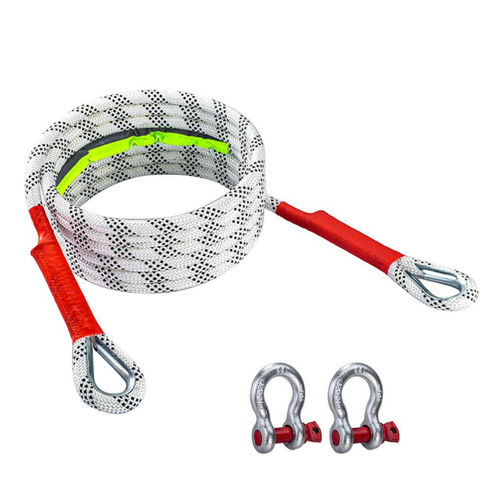 Emergencies Rescues Tow Line Belt Recovery Strap, High Tensile Strength, with Night Reflection Suitable for Offroads Use