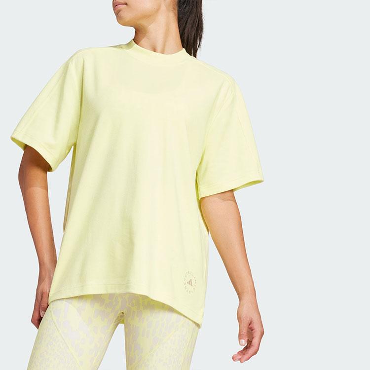 New Adidas T Shirt Women's Pink Yellow IT8288
