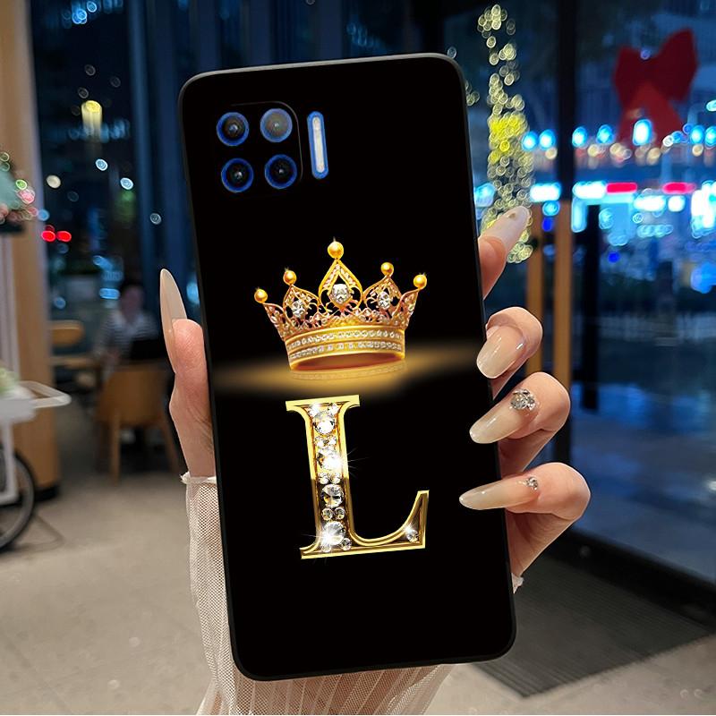 Initial Letter Couple Crown Phone Case For Motorola Moto G 5G Plus Bumper Silicone Black Case Protective Shockproof Soft Cover