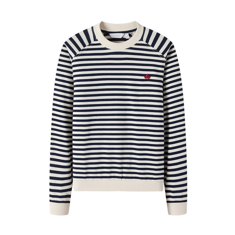 Navigare Women's Striped 100% Cotton Long-Sleeve T-Shirt