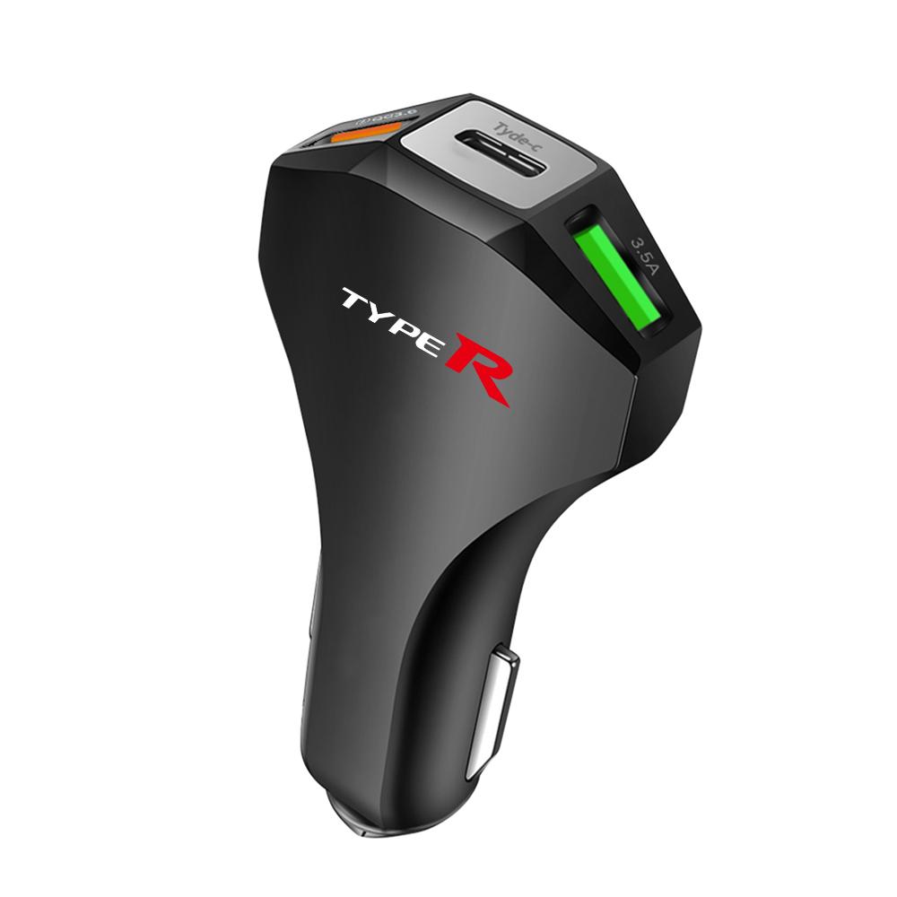 WGLRK1 Car Charger Adapter Dual USB Type C Ports Super Fast Charging Conversion Plug Universal Phone Charging For Honda Accord Civic