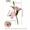 Lily Artificial Flowers Fake Real Touch Lilies 3 Heads Buds Faux Flora for Indoor Home Decor Outdoor Party Easter Lily Flower