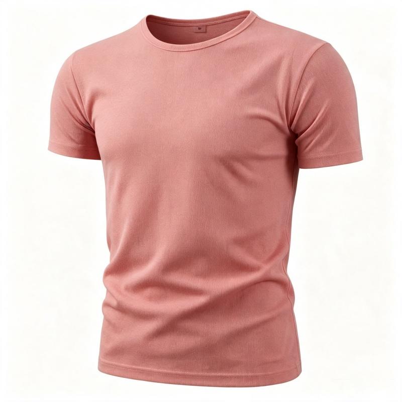 Men's Solid Color Mesh Quick Drying T-shirt Round Neck Short Sleeved Sports Top Summer Fitness Running Casual Base Shirt Unisex