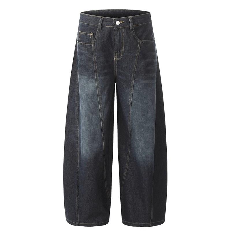 JYL Unisex Bootcut Jeans American Vintage Washed European Cross-Border Denim S бездна