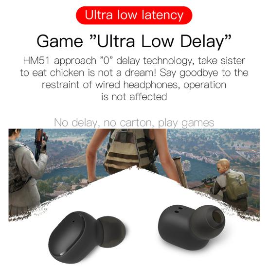 E6S Wireless 6D Stereo V5.0 Bluetooth-compatible In-ear Earbuds Sports Earphones with Mic