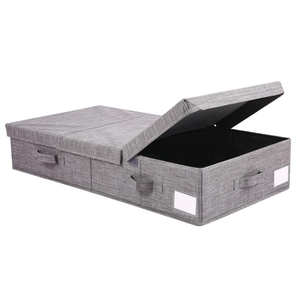 DAYARD Faltbare Aufbewahrungsbox Mit Deckel – Leinenstoff, Stapelbar, 50x35x30 Cm