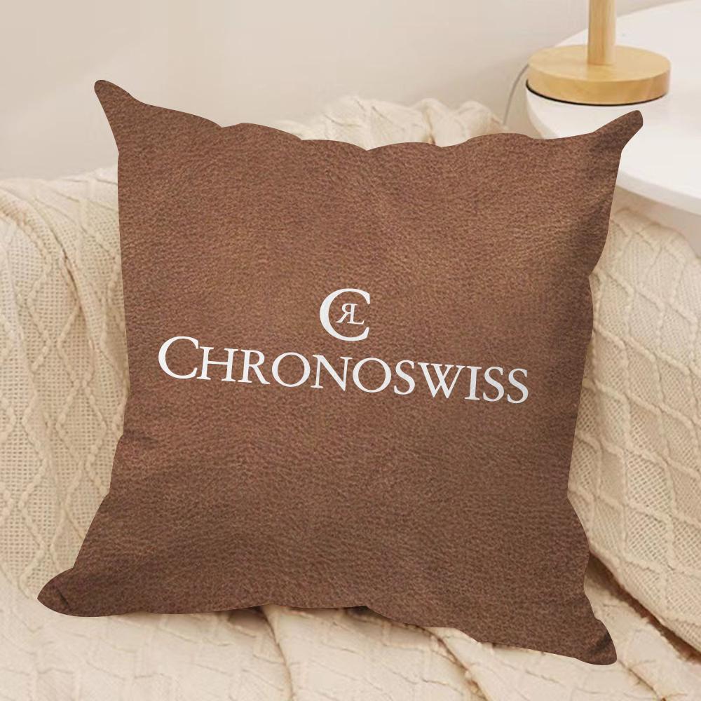 Luxury C-Chronoswiss Cushion Cover Soft Plush Fabric Double-Sided Printed Sofa Cushion Cover for All Seasons Home Decor Gift