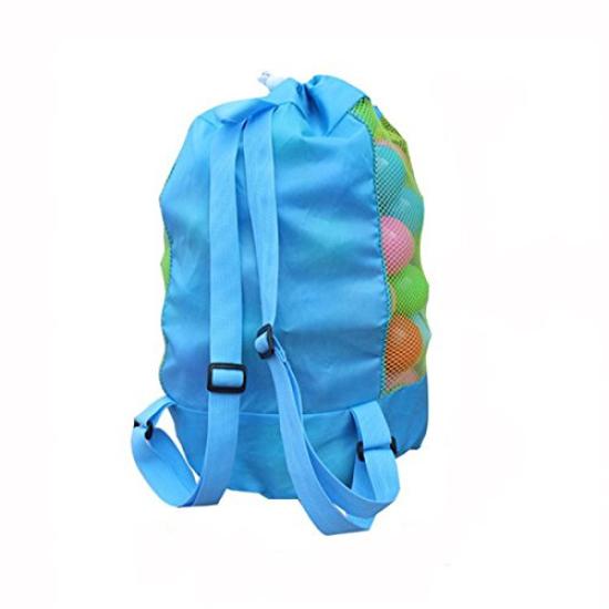Kingsie Mesh Toy Bag, Sandbox Bag, Sand Play Supplies, Toy Storage Bag (Blue)