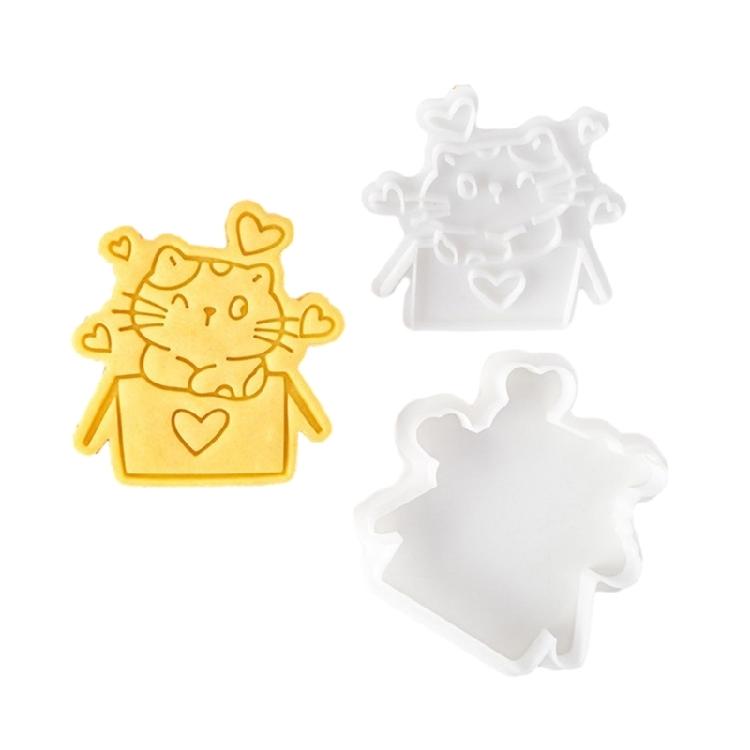 

Cookie Molds Cat Shaped Valentine s Day Cookie Cutters Easy to Use Baking Gadget