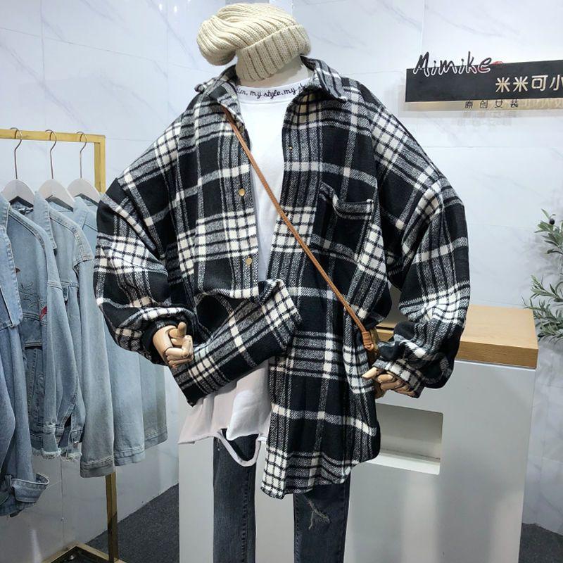 Plaid Shirt for Women Loose Long Sleeve Women's Shirt Jacket All Match Casual Coat 2026