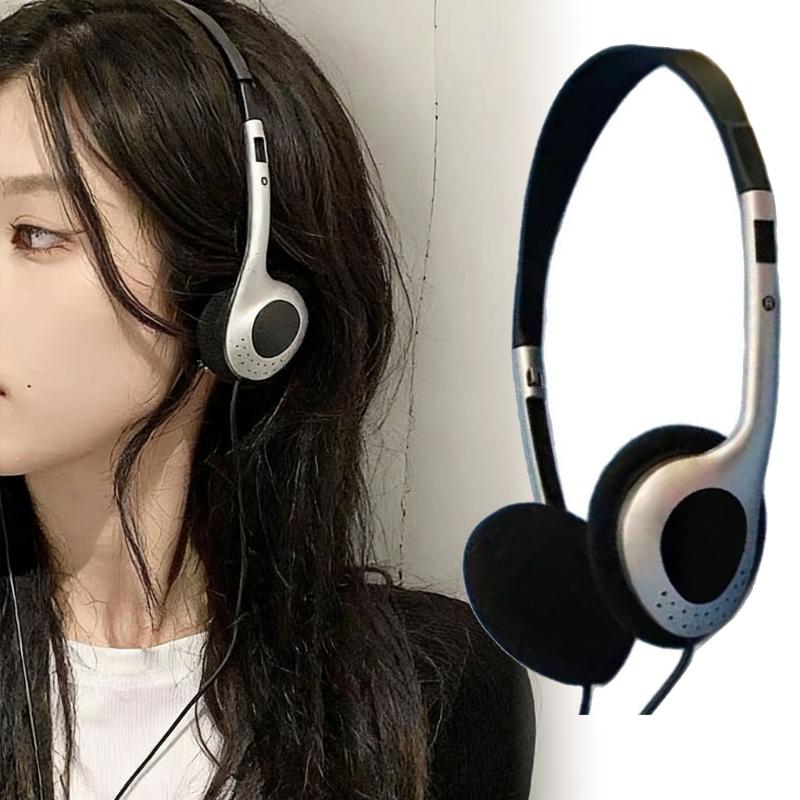 Headphones Personality Retro Headsets Blue Black Fashion Style Headsets Over Ear Earbud 3.5mm Headsets