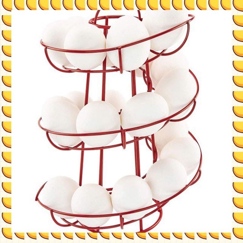 

BAAU Kitchen Egg Rack, Spiral Egg Basket, Iron Practical Egg Storage Rack, Storage Rack красный