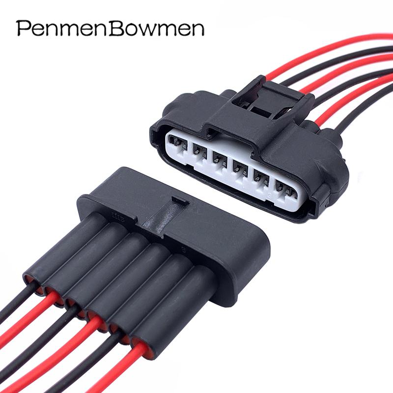 1 Set 6 Pin Auto Accelerator Pedal Throttle Electrical Cable Connectors Wire Harness Plug 90980-11858 for Toyota 7283-1968-30