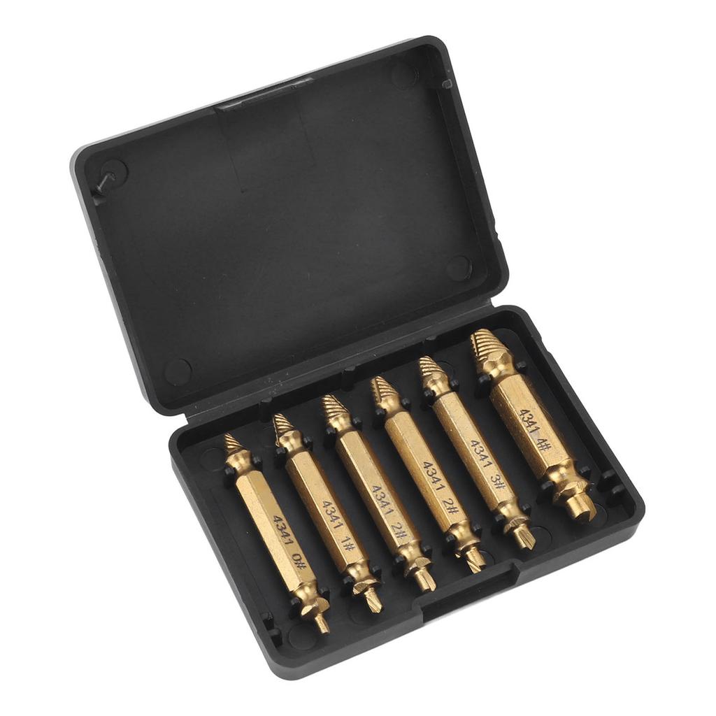 Damaged Screw Extractor Set Broken Stripped Remover Screws Removal Tool HSS Nuts   Drill Bit Tools