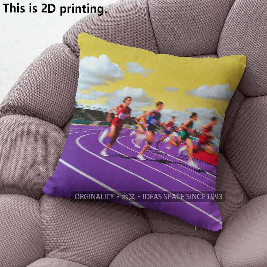 Running Track Sport Throw Pillow Covers Pattern Cushion Cover Suitable for Sofa Bedroom Car Pillow Cover