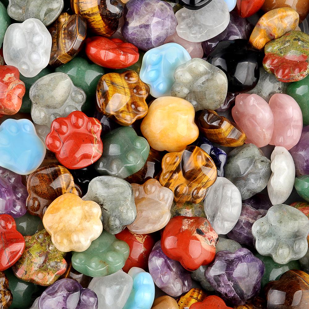 Ametystowe Rzeźbione Kot i Łapa Niedźwiedzia Kryształowe Ozdoby