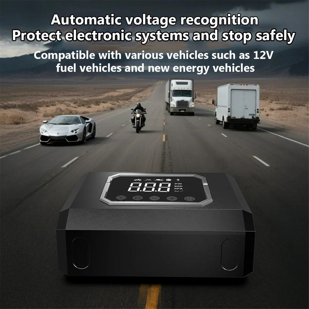 6000mAh 160PSI Air Compressor Tire Inflator Jump Starter Air Compressor 12V Car Jump Starter Engine Air Pump Inflatable Pump