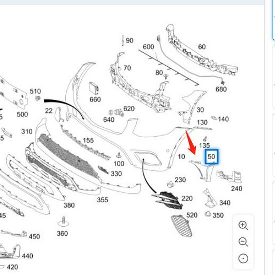 Mercedes-Benz W253 GLC Front Bumper Deflector Accessories