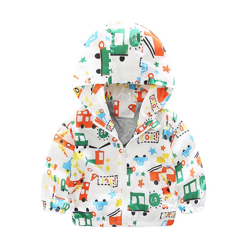 Children's Hooded Jacket Zipper Coat Top for Boys Kids Clothes
