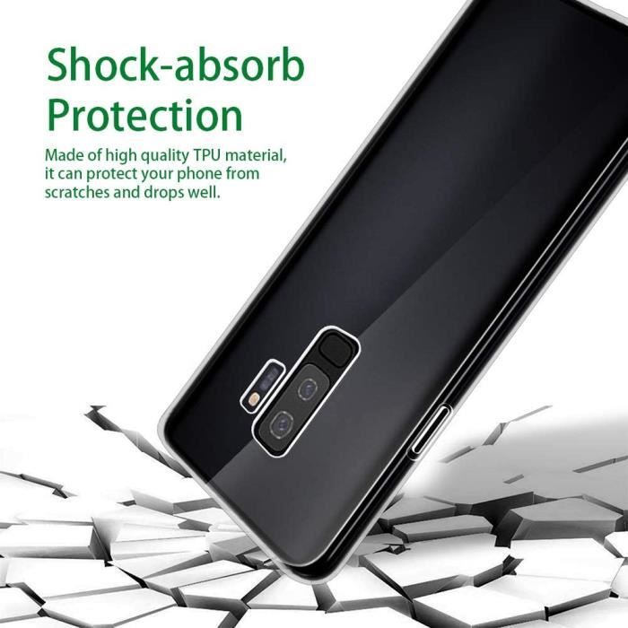 Coque - LittleMonkey - Samsung Galaxy S9+ Plus - Protection intégrale 360° - Silicone - Transparent