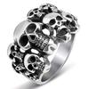 Jewelry Ghost Head Ring, Hot-selling Titanium Steel Skull Ring, Fashionable Domineering Punk Retro