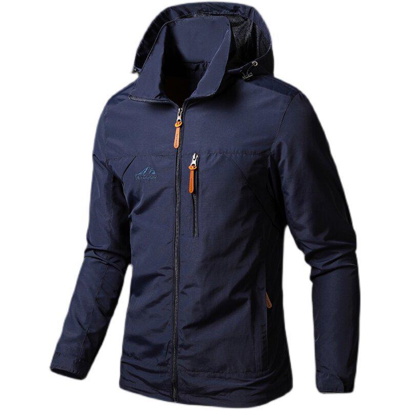 Men's Casual Versatile Windbreaker: Spring and Autumn Hooded Jacket