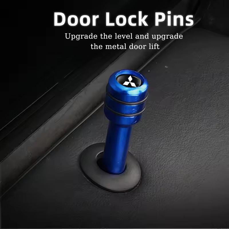 2/4pcs Aluminum Alloy Car Door Lock Pin Styling for Mitsubishi Mirage Lancer 9 10 ASX L200 Colt Pajero Outlander Eclipse