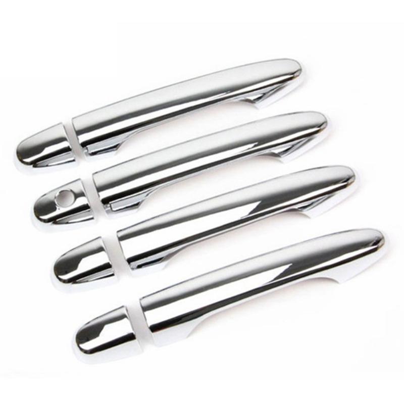 

Для Honda CR-V CRV/Civic 2012 2013 2014 2015 2016 обновление хром/углеродное волокно автомобильные дверные ручки отделка автомобиля Silver 1 Hole