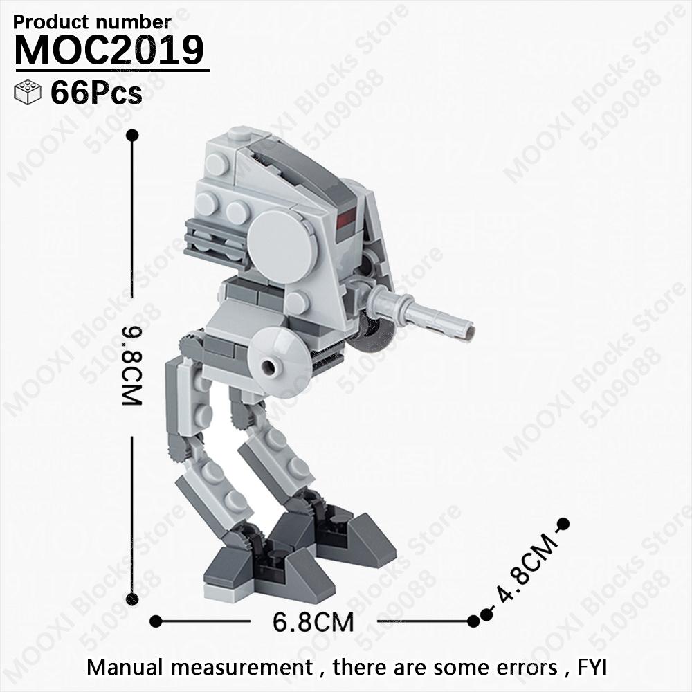 MOOXI Star Wars Mech Veicolo Cannone Carro Armato Armi Nave da Trasporto Soldati Modello Mattoncini Fai da Te Blocchi da Costruzione Assemblati Giocattolo per Bambini