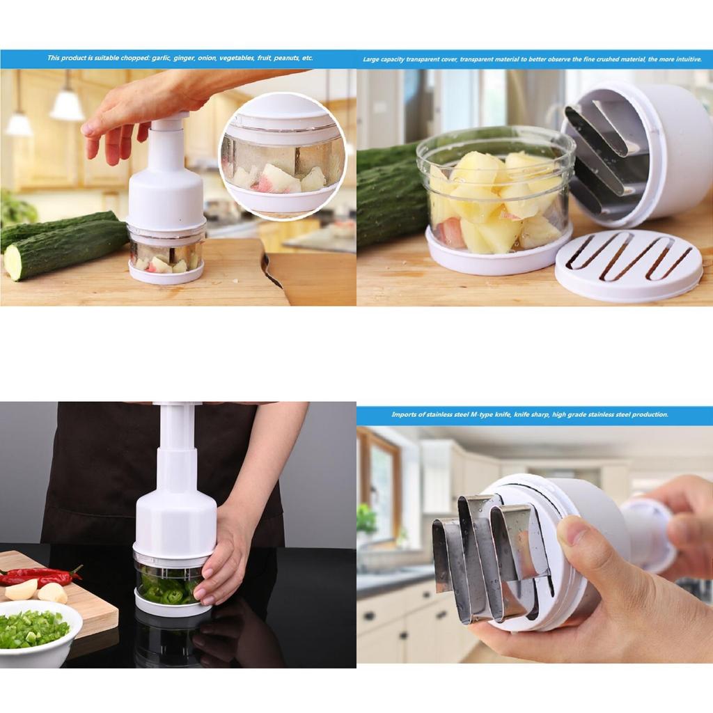 Kitchen Multifunction Garlic And Onion Chopper With Stainless Steel Blade For Home Cooking