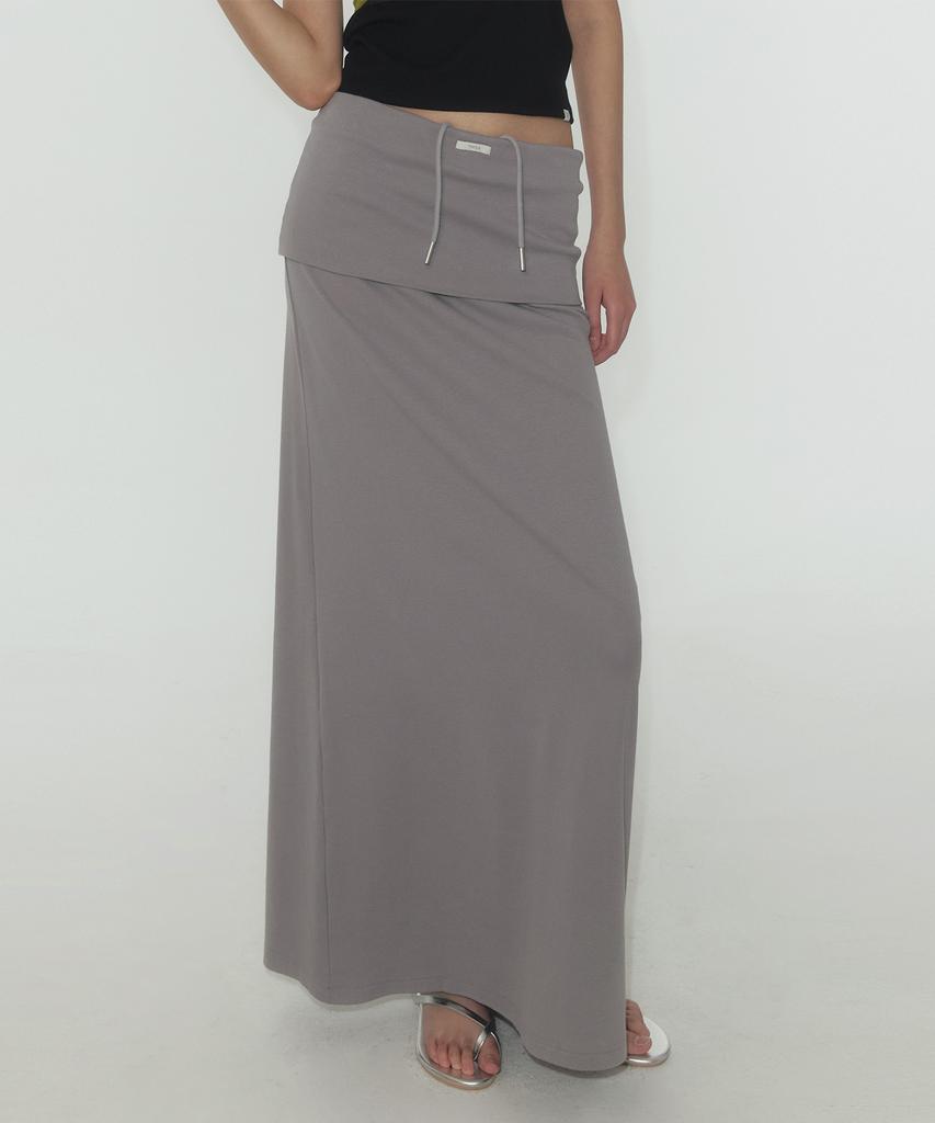 Teuwi Koren Folding Elastic Long Skirt