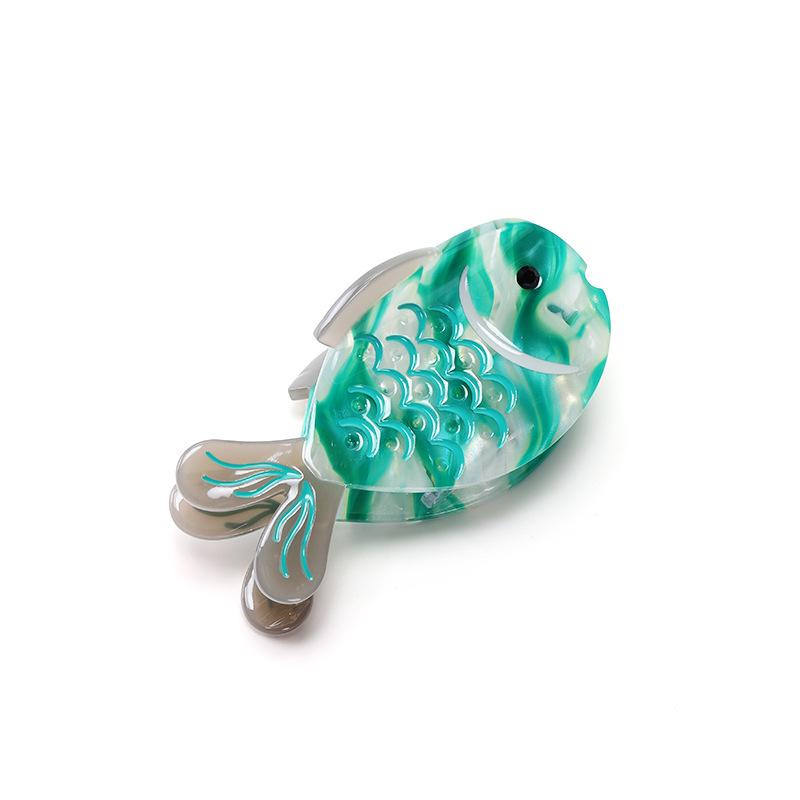 Zambia Design Decorative Shark Hair Clip with Fish Acetic Acid Material