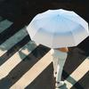 Gradient Automatic Folding Umbrella Compact Sun Anti UV Protection Parasol Strong Windproof Umbrella