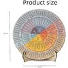 10.6IN Feelings Wheel Therapy Tabletop Decor, Wooden Double-Sided Mental Health Mood Chart with Stance As a Gift for Consulting Therapists, Social