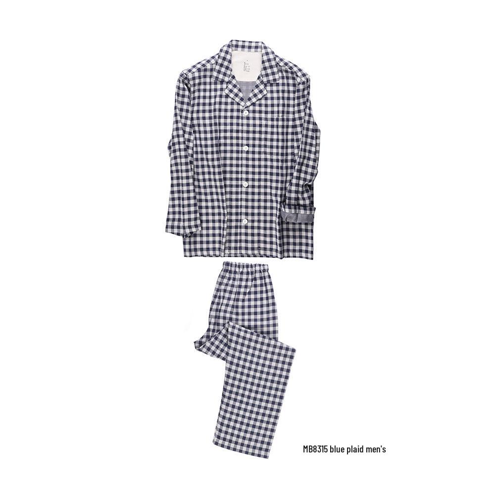 Long Sleeve Pure Cotton Gauze Pajamas - Spring & Autumn Couple Style