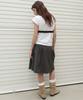 Seolan Unbalance Drape Skirt_Charcoal