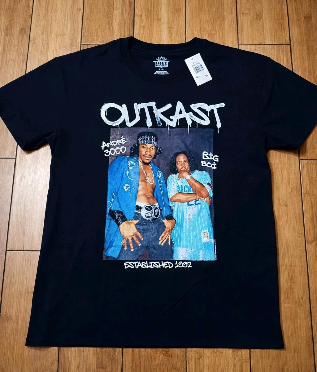Vintage-Style OUTKAST Andre 3000 And BIG BOI PHOTO Retro T-shirt XXL