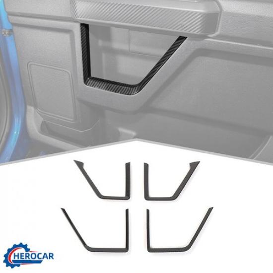 ABS Carbon Fiber Car inner Door Strips Cover Trim For Ford F150 F-150 2015-