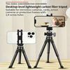Lightweight Carbon Fiber Mini Tripod For Mobile Camera DSLR 1/4 Inch Screw Stable Base Phone Stand Mount