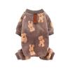 Winter Warm Dog Jumpsuit XS-4XL Fleece Pet Dog Clothes Bear Dinosaurs Chihuahua Poodle Pajamas Coat For Small Medium Dogs