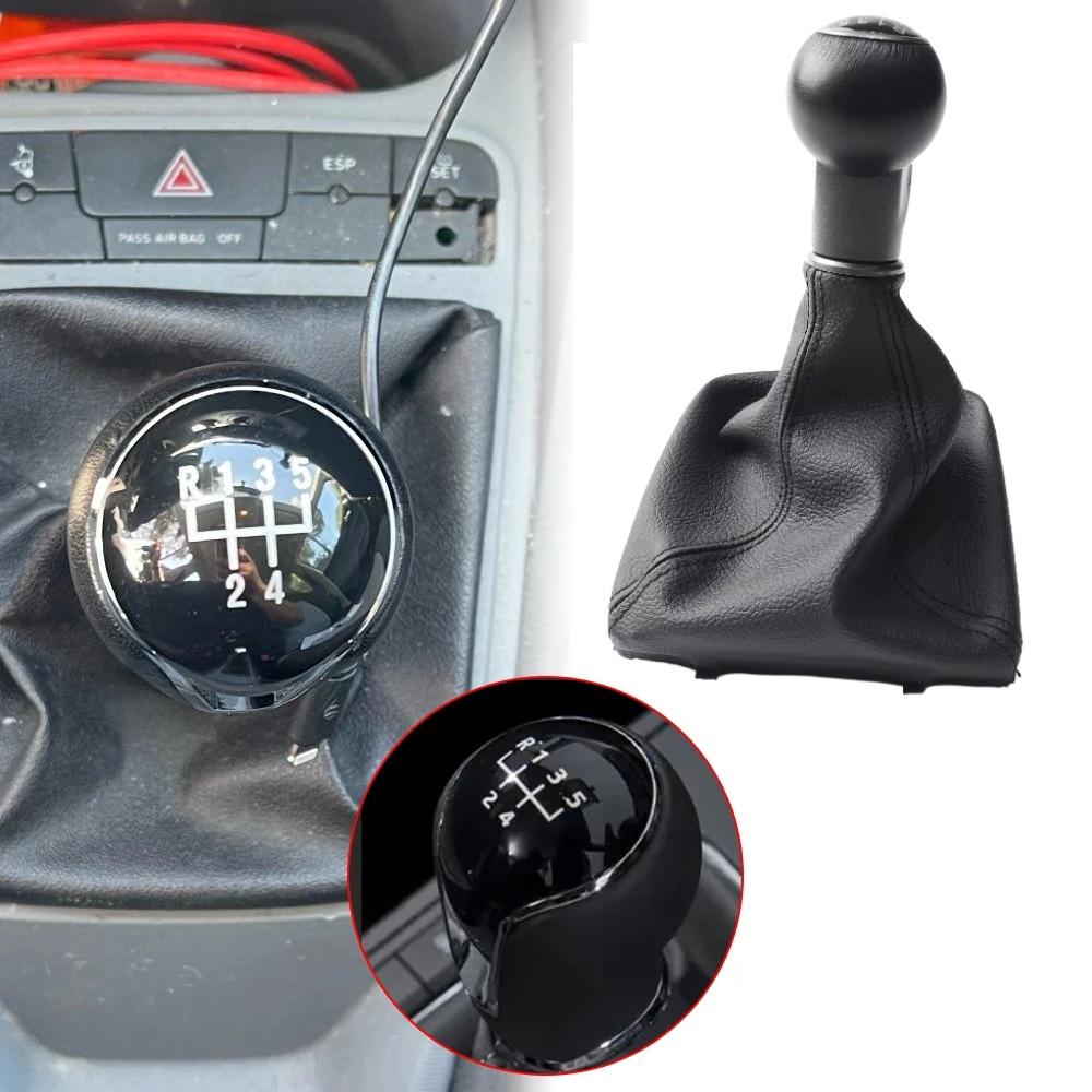 5 6 Speed Car Gear Shift Knob For SEAT IBIZA IV (6J) 2009 2010 2011 2012-2017 With Gaiter Boot Leather Cover Case Accessory